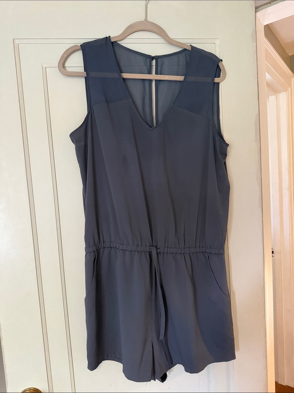 Banana Republic Slate Blue Sleeveless Romper